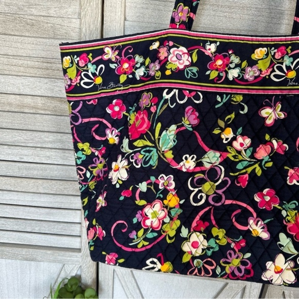 Vera Bradley "Ribbons" Retired Floral Grand Tote Bag - Multicolor - Picture 3 of 13
